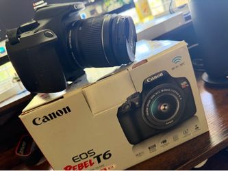 Canon EOS Rebel T6 DSLR Camera Bundle – Like New Condition