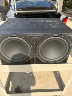 Dual Sony Subwoofers in custom Ported SS Boxes Enclosure