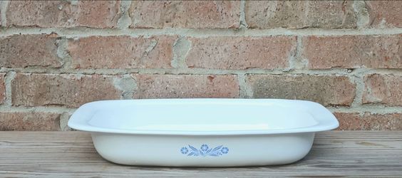 Vintage Corning Corelle Cornflower Blue 15" Rectangular Roaster