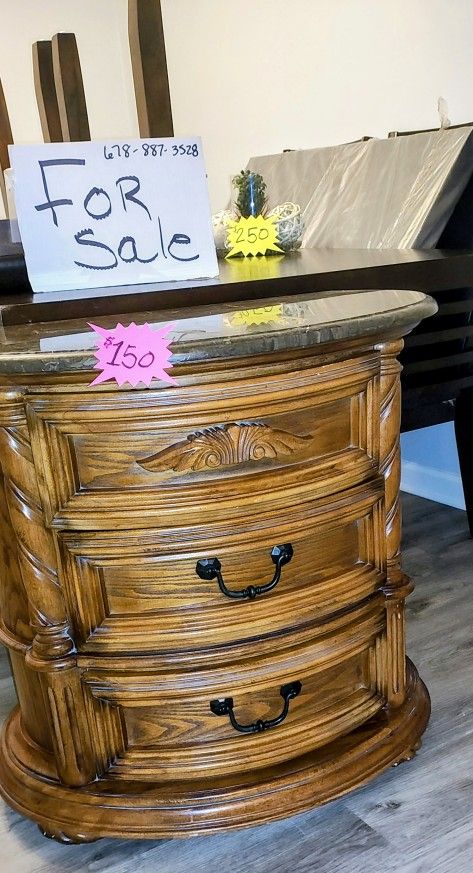 Antique Cabinet with Marble Top.