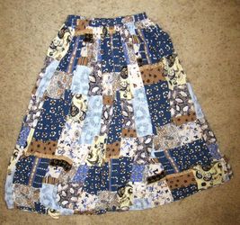 Patchwork printed skirt