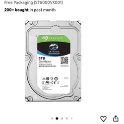 Seagate SkyHawk Hardrive Sata Gaming/Desktop 6TB