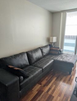 !!RUSH!! MOVING SALE Faux leather sectional couch