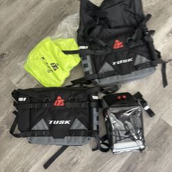 Tusk Pilot Pannier Bags and Tank Bag Touring Adventure Motorcycle Bag