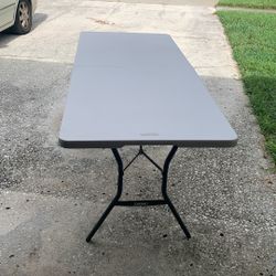 Lifetime Folding Table 6 Feet Good Condition