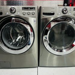 Lg Steam Electric Front Load Set/Stackable