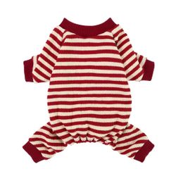 WAFFLE STRIPED Dog PAJAMAS Size Large ✨New✨