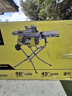 Ryobi 10 in. Expanded Capacity Table Saw With Rolling Stand