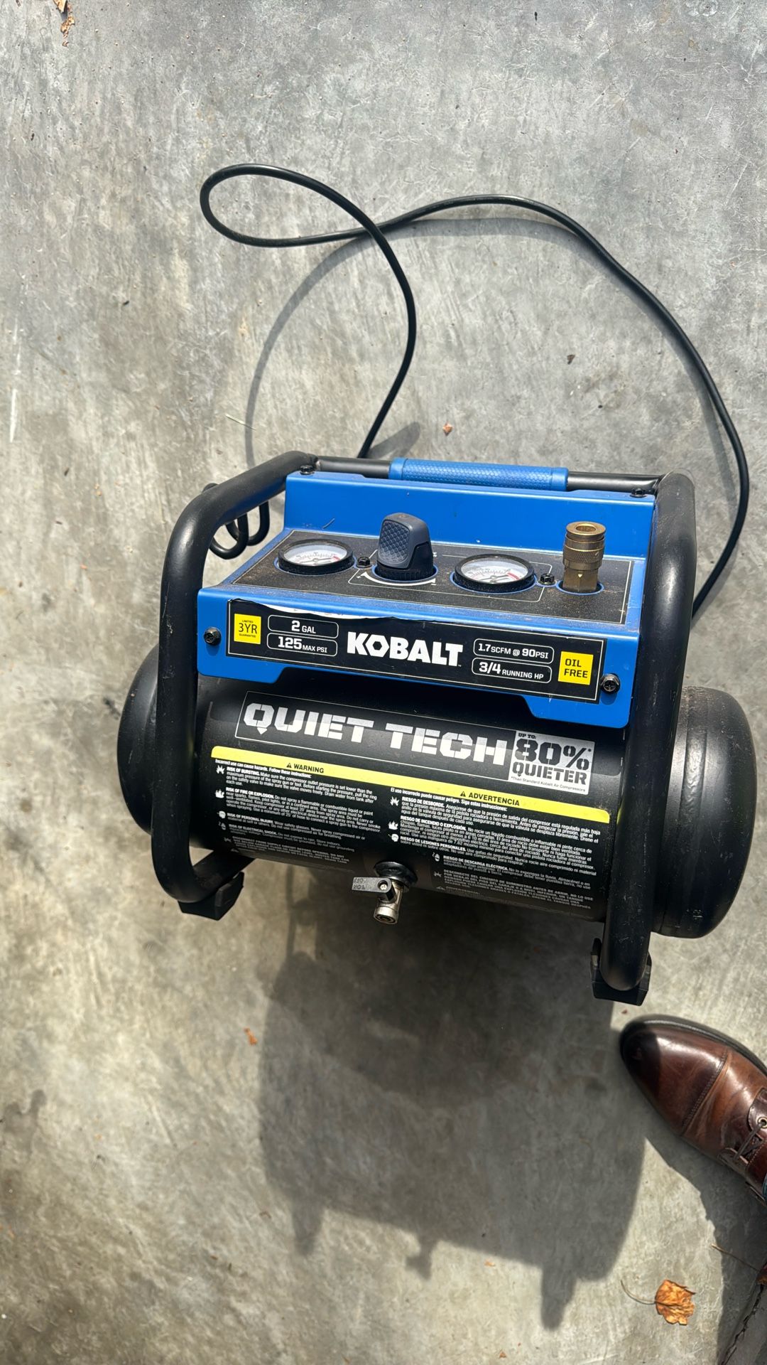 Kobalt 2 Gallon Compressor 