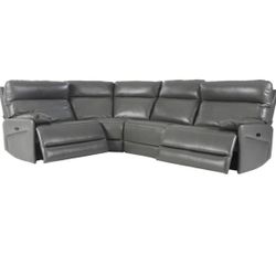 Leather Couch electric reclining sectional