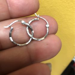 Sterling silver diamond cut hopes earrings
