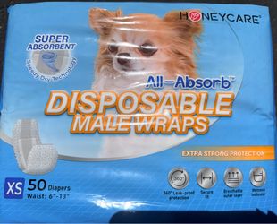 Male dog puppy disposable diaper xs size