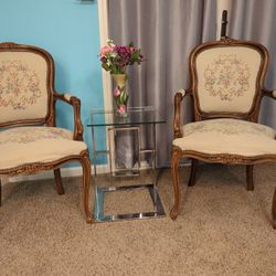 Chateau D'Ax Spa Italian Tapestry Chairs With Floral Print 
