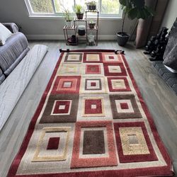 MOVING SALE! 4 Burgundy Area Rugs – Classic, Durable & Good Condition! 