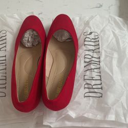 Red suede Women Shoes 