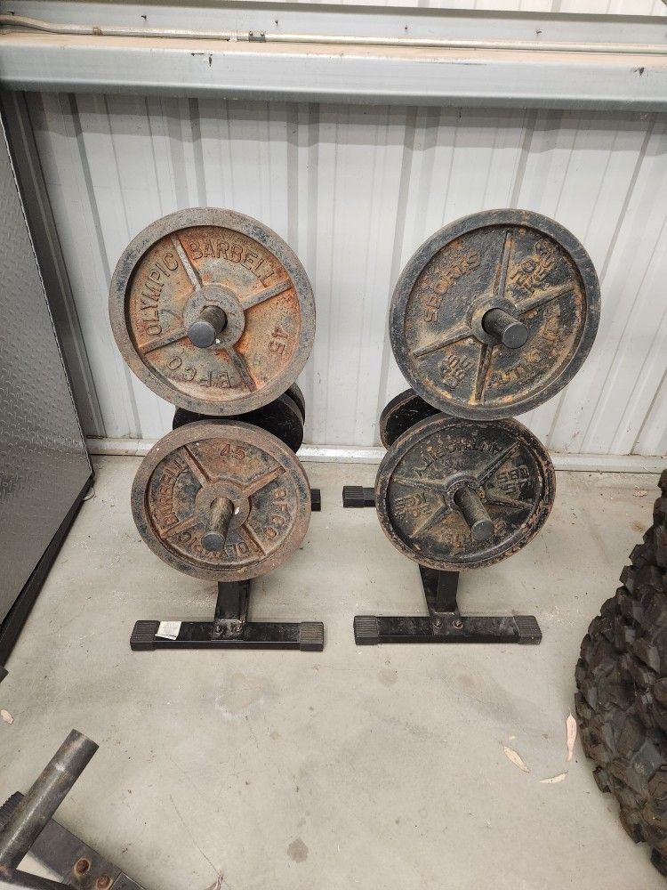 45s Olympic Gym Weights $90 Pair