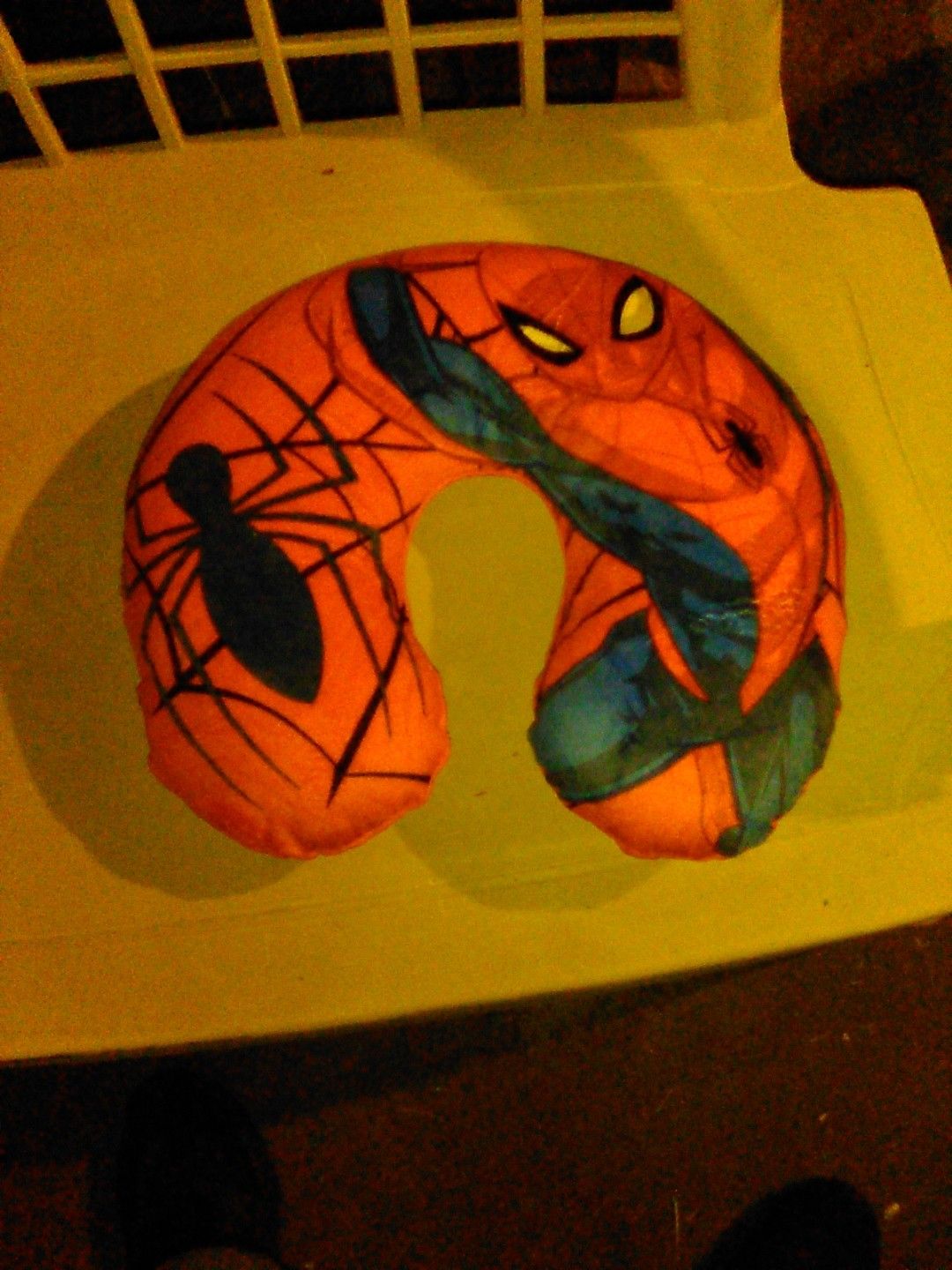 Spiderman neck pillow