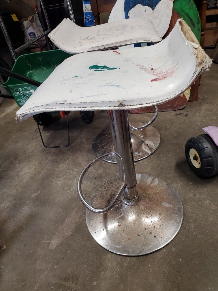 2 Adjustable Height Bar Stools For Pair