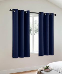 Navy blue curtains