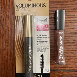 L’Oréal mascara and plumbing lip gloss set