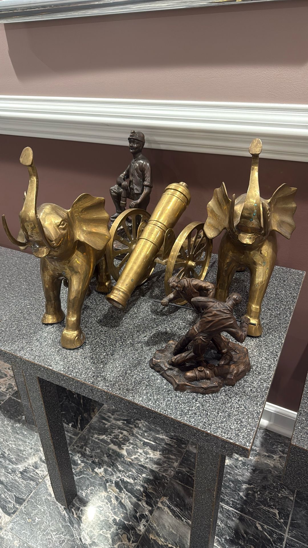 Gold And Copper Decorative Figurines (Offer Price)