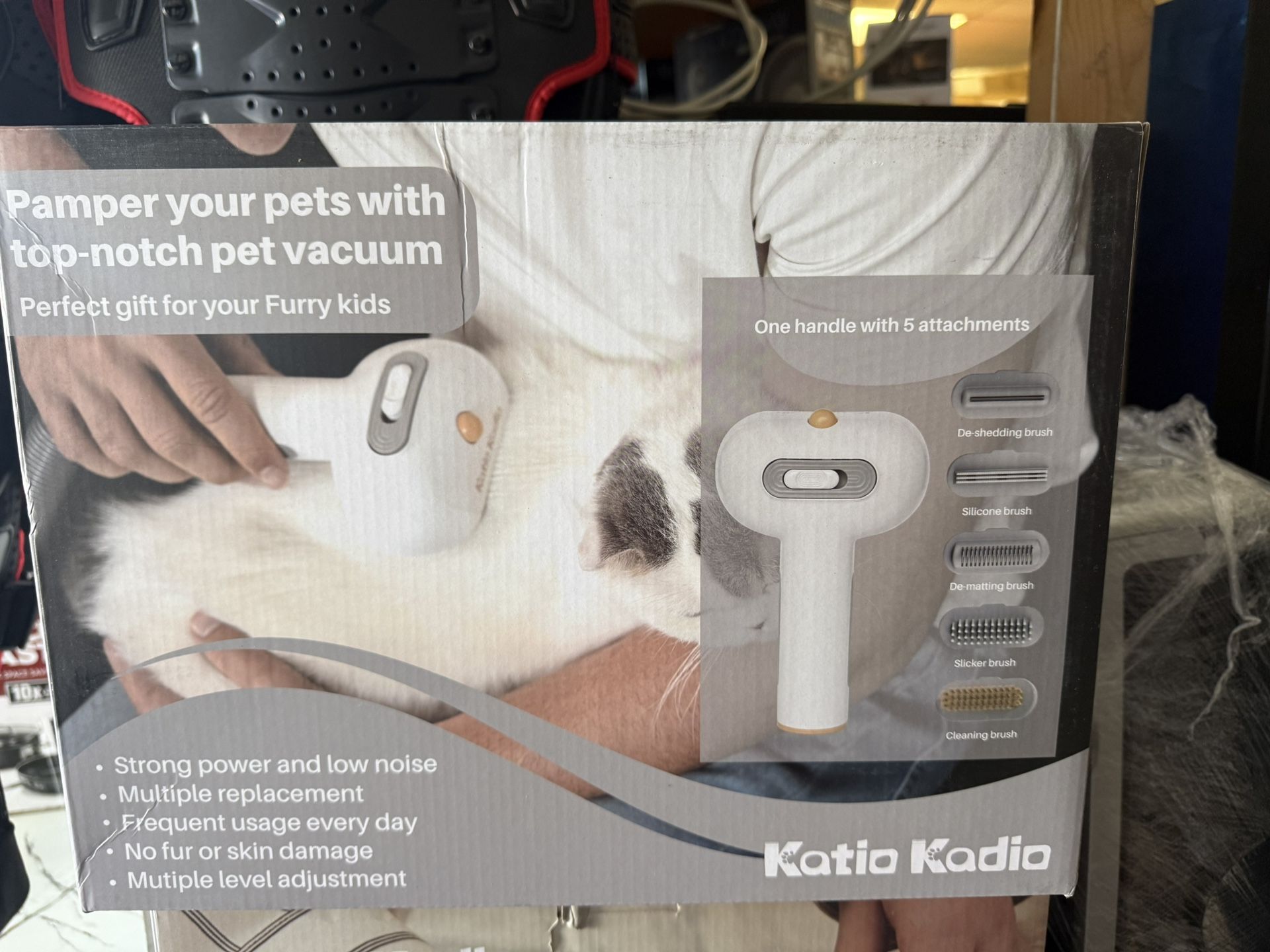 Katio Kadio Pet Grooming Vacuum, Dog Vacuum for Shedding Grooming-2L Dog Hair