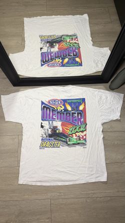 Y2K 2000s NHRA Championship Drag Racing Member National Dragster Shirt