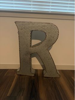 Large Vintage Standing R monogram