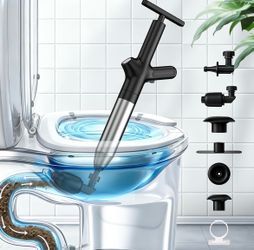 High-Pressure Air Drain Blaster Plunger with Attachments