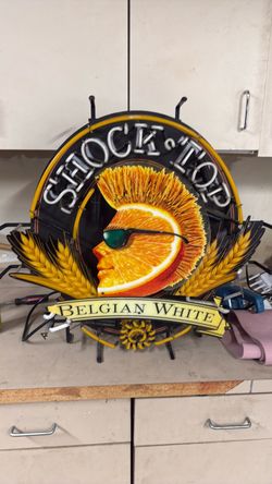Shock top neon sign beer