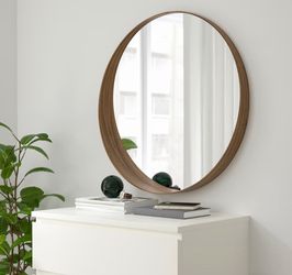 STOCKHOLM Mirror, walnut veneer, 31 1/2 "