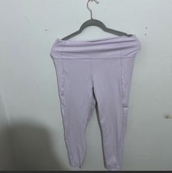 Light Purple Fold-Over Waist Leggings