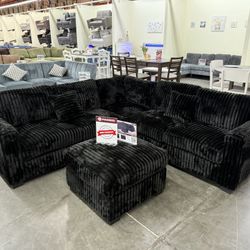 New Black Sectional 
