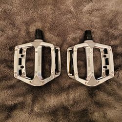 Silver BMX Pedals 