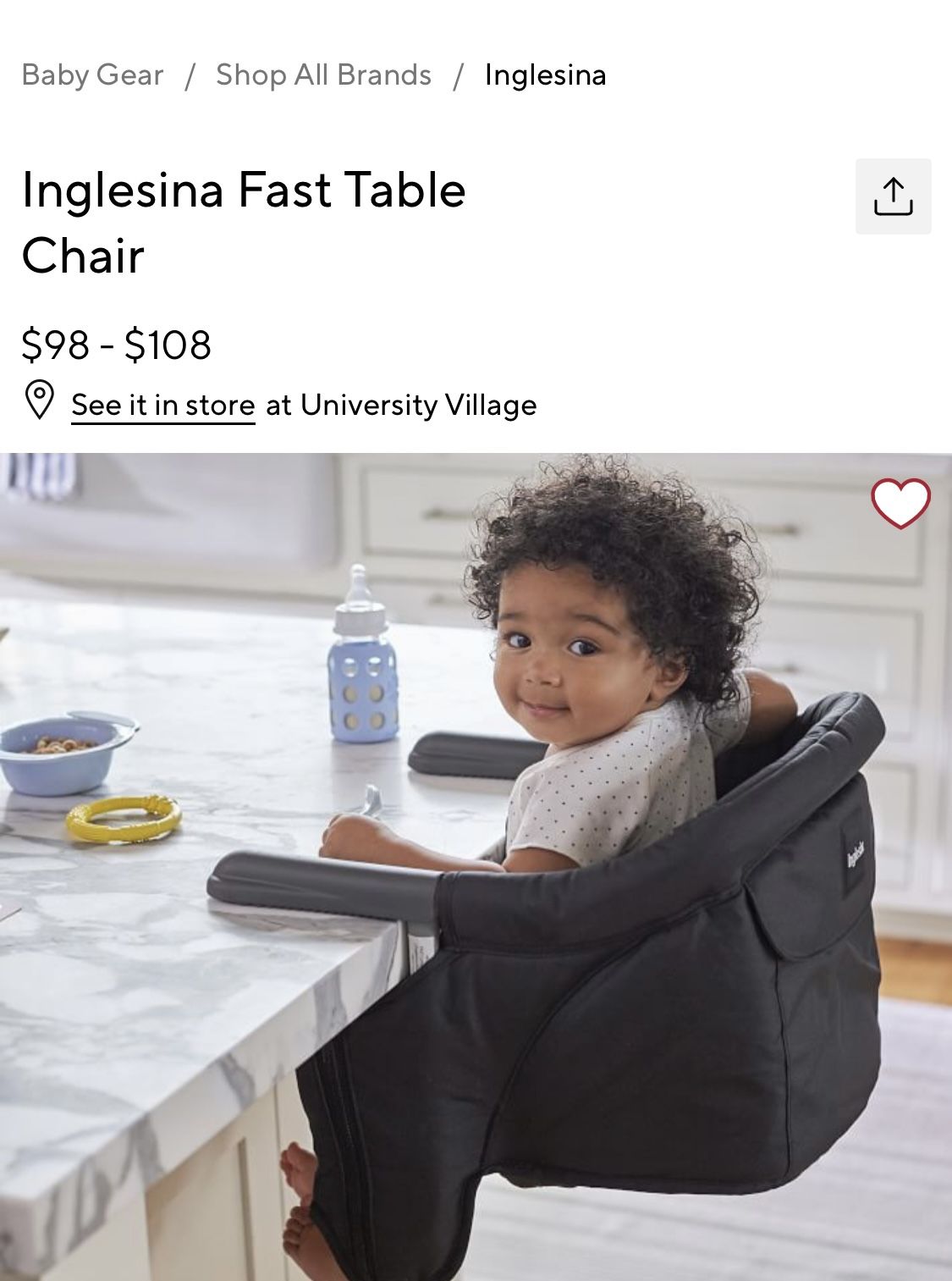 Table Baby Chair - 6mo-36mo