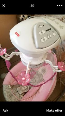 Baby swing plays music rotates fisher price