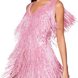 Women's Cocktail Dresses Flapper Dresses 20s Gatsby with All-Over Fringe Mini