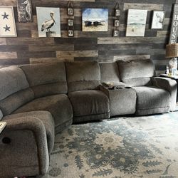 Gray sectional couch