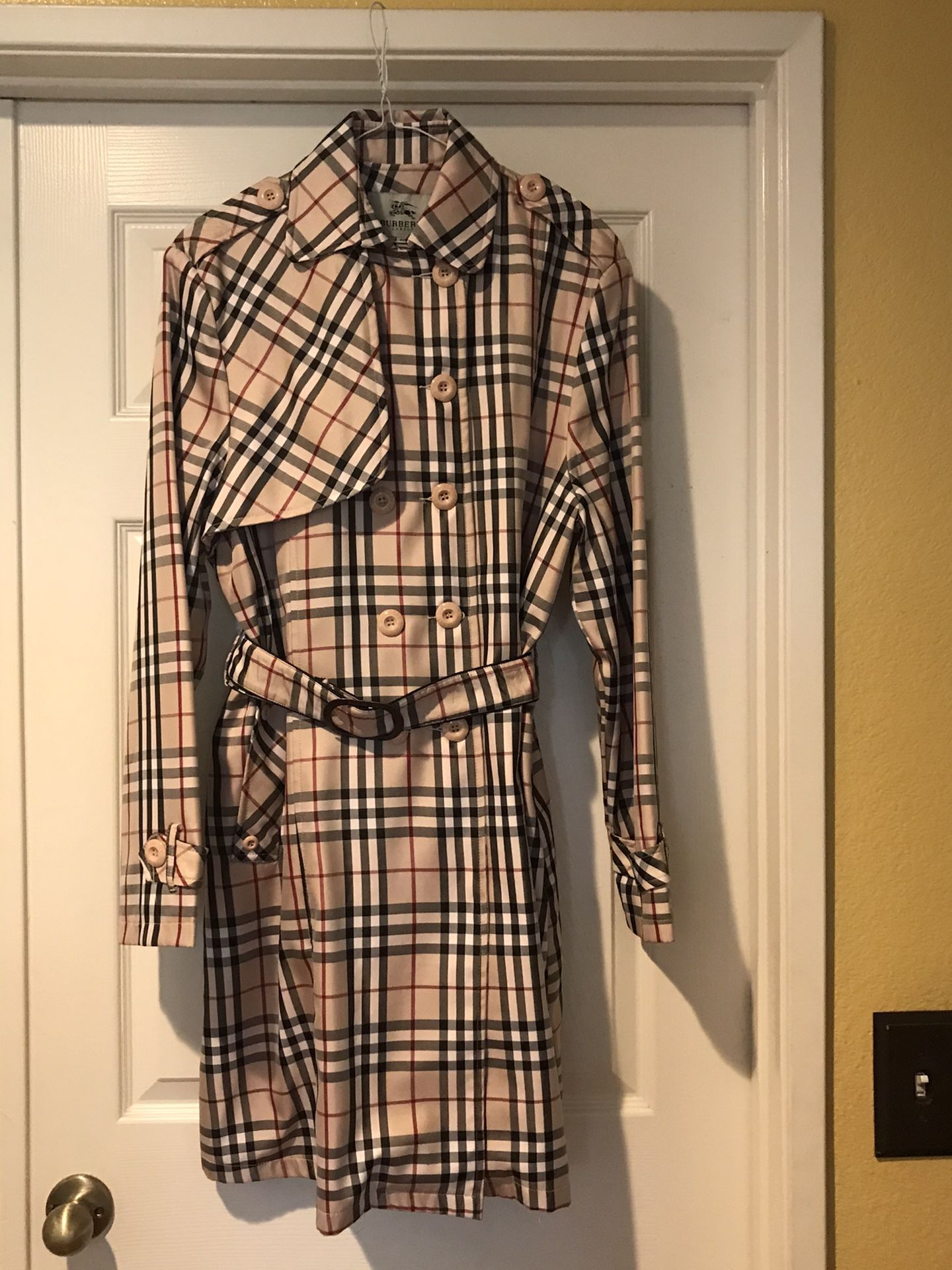 Burberry vintage check trench coat