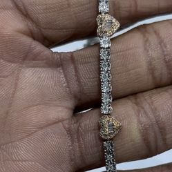 Diamond Heart Tennis Bracelet
