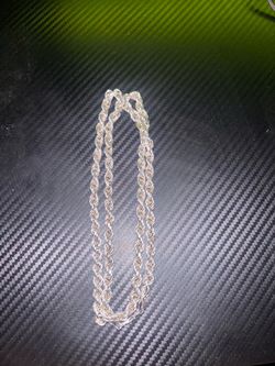 Silver rope chain 26 inches