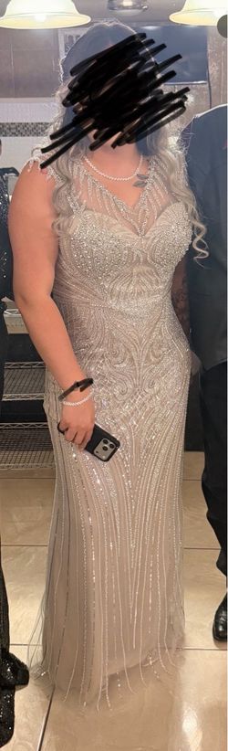 Evening gown silver