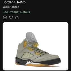 JORDAN ( JADE ) 5’s 
