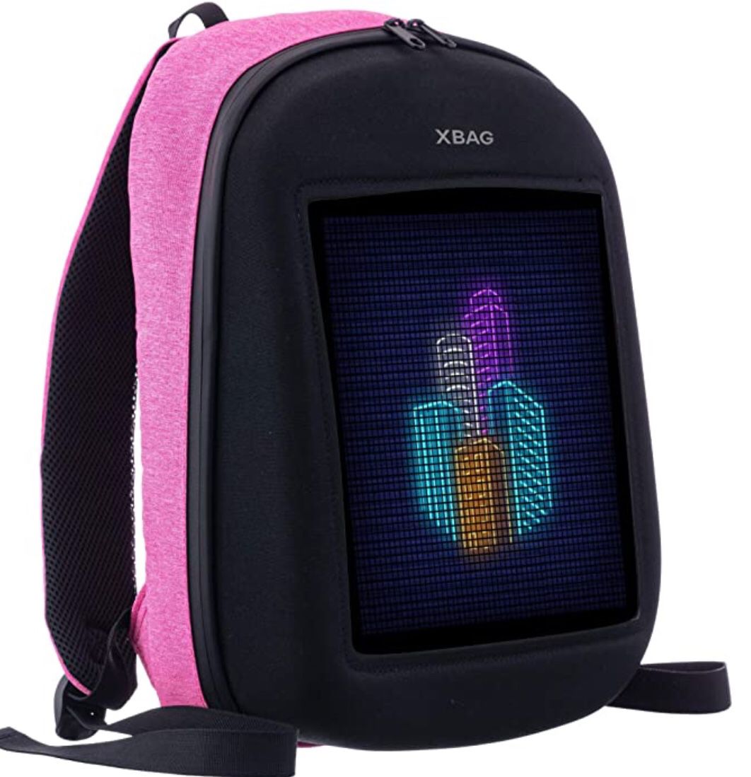 XBAG LED Backpack Customizable Led Screen Hard Case Laptop Backpack with Programmable Screen Digital Smart 