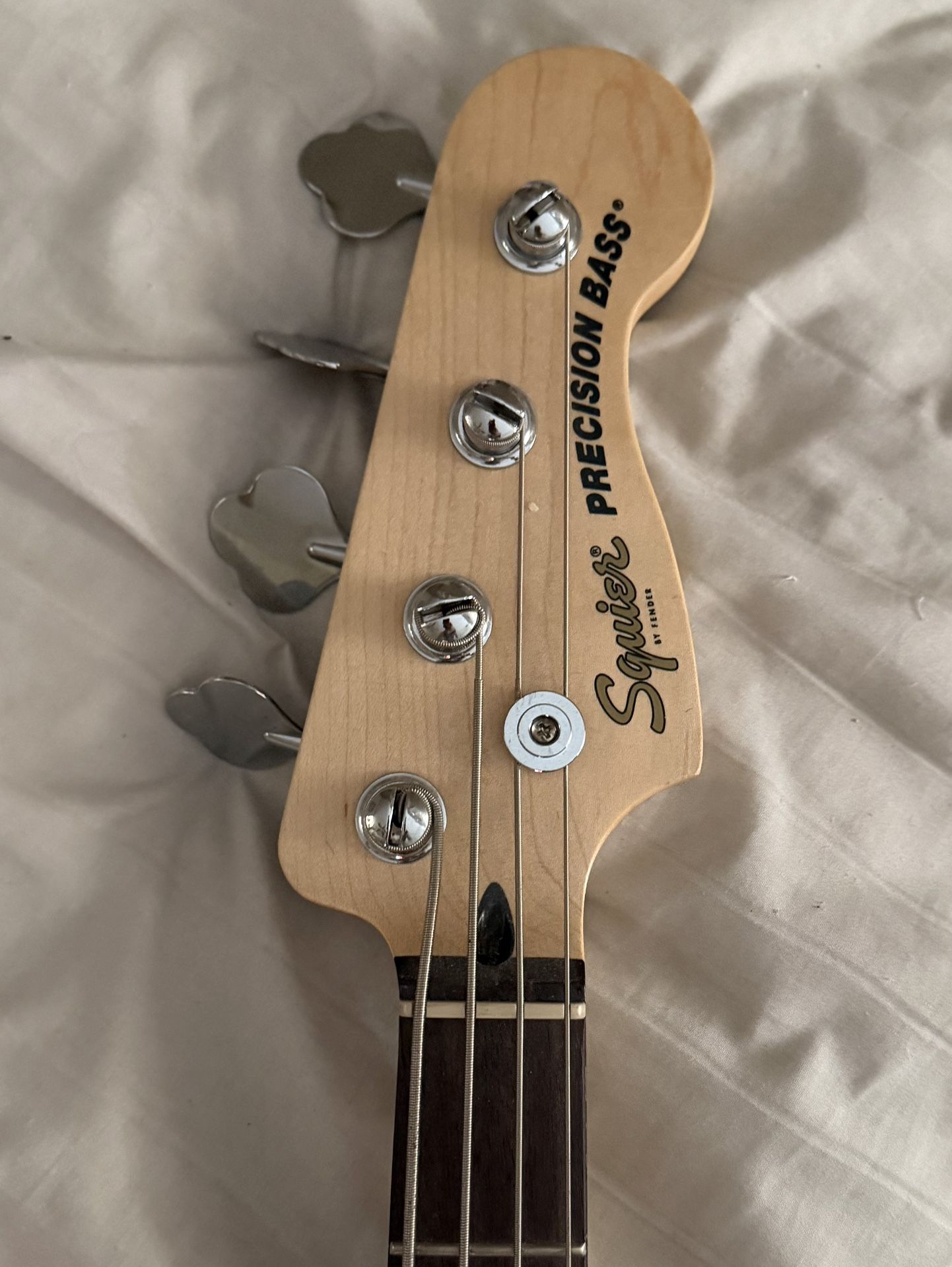 Used Squier precision Bass Guitar with Fender Rumble 15 Amp