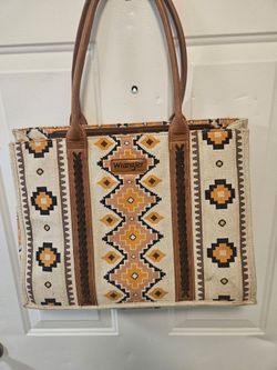 Wrangler Aztec Canvas Tote Bag