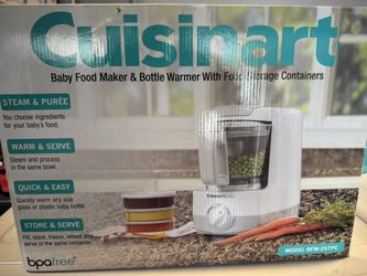 Cuisinart Baby Food Maker & Bottle Warmer with Food Storage Containers BFM-2STPC