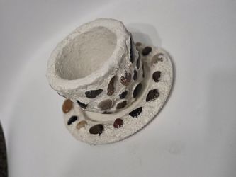 Handcrafted concrete planter w/ base