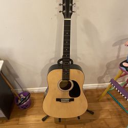 Fender Acoustic Guitar With Stand Never Used