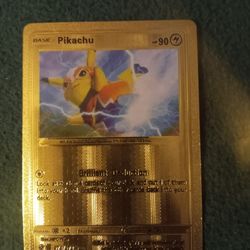 Pokémon Rare Gold Pikachu